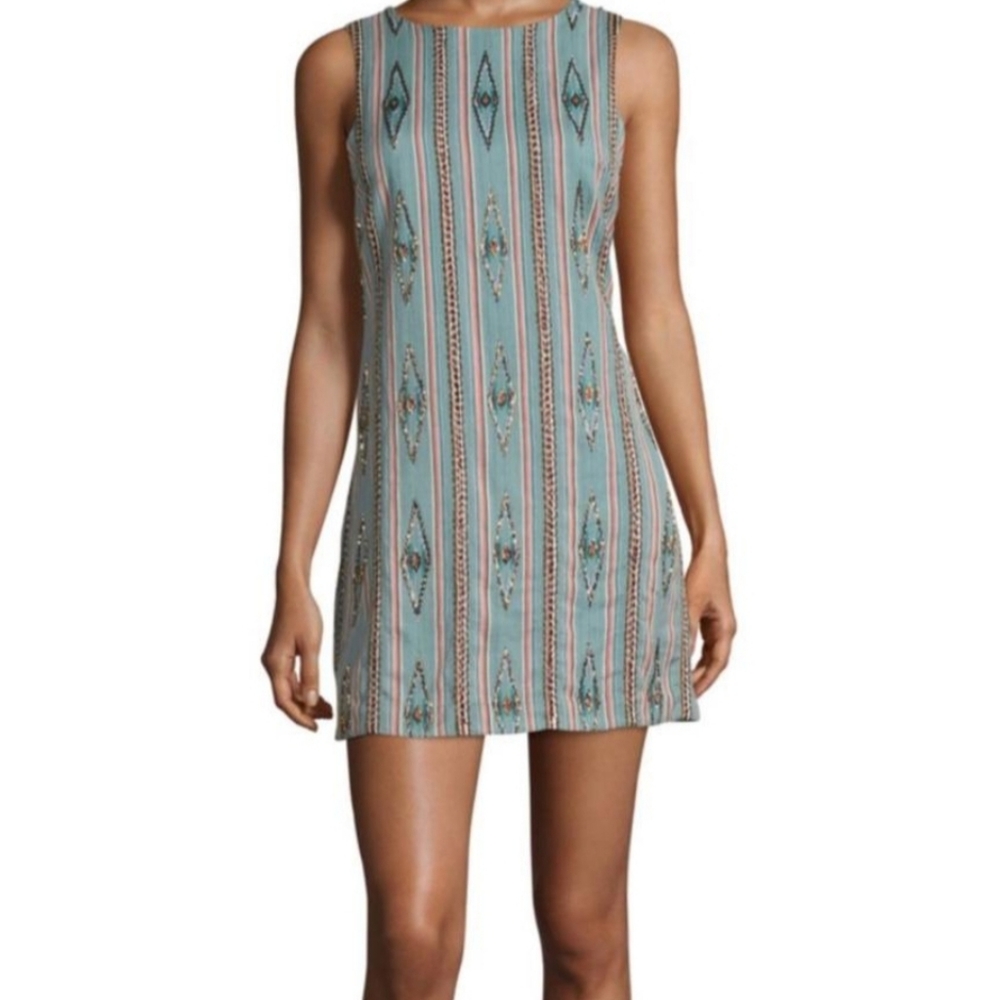 Alice & Olivia Clyde beaded mini dress